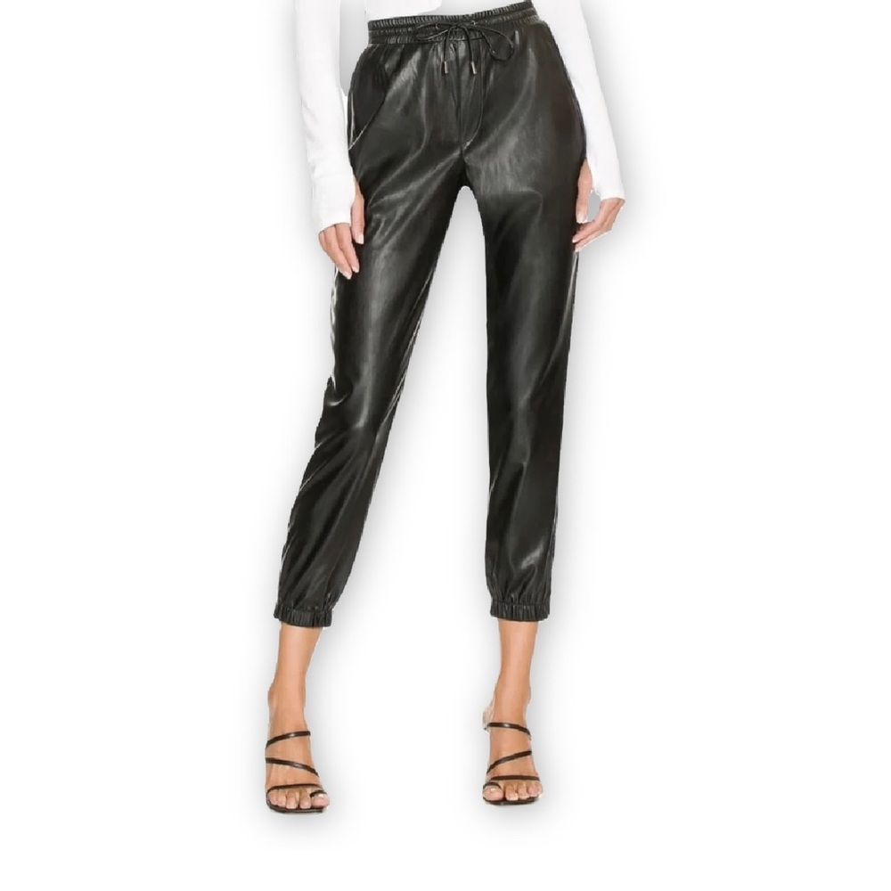 Frame Lambskin Leather Pants w/Drawstring